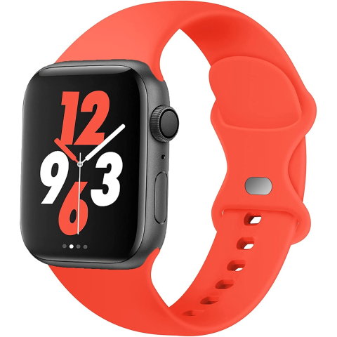 Curele Apple Watch 42mm/44mm/45mm/49mm - Curea silicon pentru Apple Watch Ultra 2/Ultra/Series 10/9/8/7/SE2/6/5/4/3/2/1, Display 42mm, Portocaliu