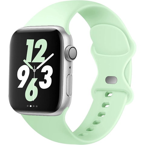 Curele Apple Watch 42mm/44mm/45mm/49mm - Curea silicon pentru Apple Watch Ultra 2/Ultra/Series 10/9/8/7/SE2/6/5/4/3/2/1, Display 42mm, Verde Deschis