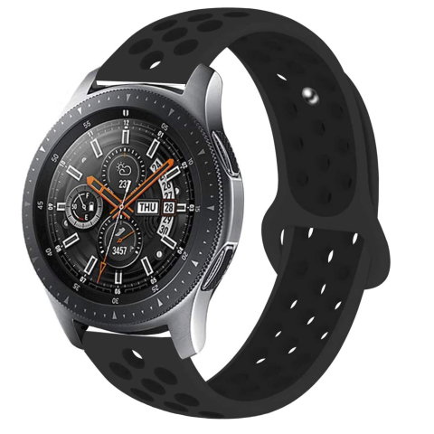 Curele universale compatibile cu Samsung, Huawei si alte modele - Curea ZAFIT™ 20mm pentru Samsung Galaxy Watch 7/6/5/4/Active 2, Huawei Watch GT 2/3/4, Garmin Vivoactive, Amazfit GTS si orice ceas 20mm, Negru mat.