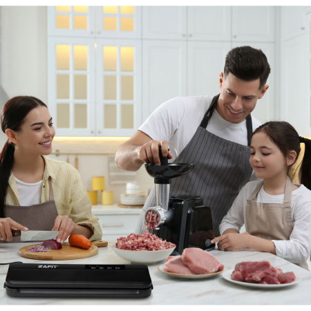 Aparat de vidat alimente ZAFIT™ VID-360 Professional, 30 cm bara de lipire, cu 10 pungi incluse, Negru [6]