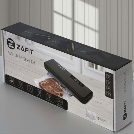 Aparat de vidat alimente ZAFIT™ VID-360 Professional, 30 cm bara de lipire, cu 10 pungi incluse, Negru [7]