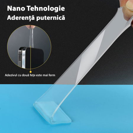 Banda dublu adeziva ZAFIT™, rezistenta la apa, siliconica, transparenta, 3 cm latime [2]