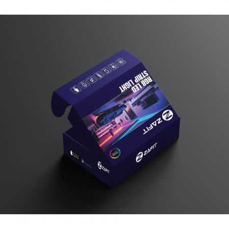 Banda LED ZAFIT™ 20 metri, Bluetooth, aplicatie telefon, telecomanda, mod muzica, timer, microfon, intensitate lumina reglabila, Interior, IP20, 5050 RGB, autoadeziva - Copie [7]