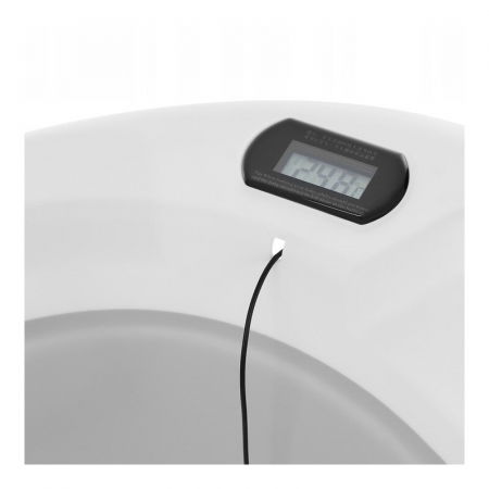 Cadita bebe cu suport FiGGA®, 0-48 luni, pliabila, termometru, picioare antiderapante, cana pentru clatire tip jucarie, suport cap de dus, suport pentru sapun, Gri [3]