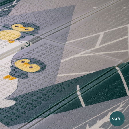 Covor de joaca FiGGA® pentru copii 200 x 180 cm, Spuma protectie, Termoizolant, Pliabil, 2 fete, Covoras bebe interactiv si educativ pentru activitati de joaca a bebelusului, Print 02 [2]