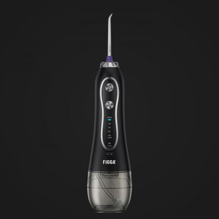 Dus bucal FiGGA® Oral-F101, Irigator portabil profesional, 8 Capete, Baterie 2500 mAh, 5 Viteze, 300 ml Rezervor, IPX7 Waterproof, Protectie supraincalzire, Gentuta depozitare, Negru [3]