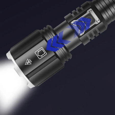 Lanterna puternica profesionala FiGGA®, LED XHP-160, 48000 lumeni, acumulator 26650 Li,  Cablu de incarcare [9]