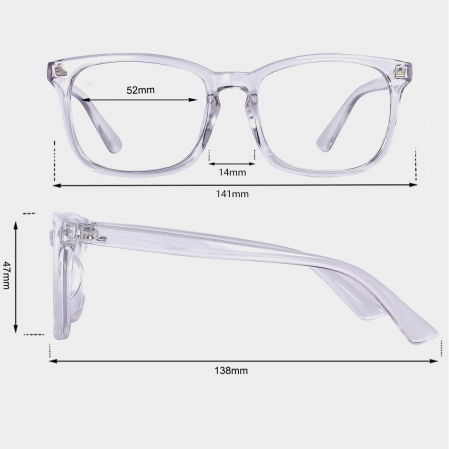 Ochelari protectie calculator ZAFIT™, ecran telefon, tableta, laptop, televizor, gaming, Anti-lumina albastra, Anti-reflexie Unisex, culoare Transparent [1]