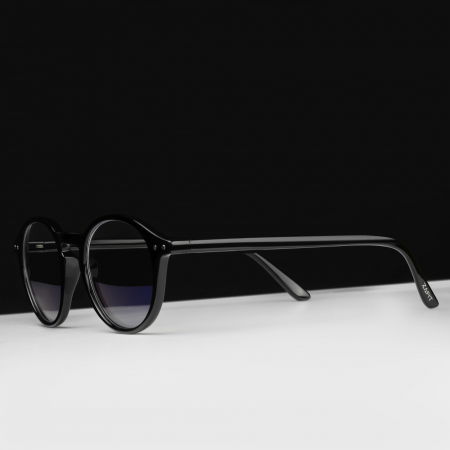 Ochelari protectie calculator ZAFIT™, ecran telefon, tableta, laptop, televizor, gaming, Anti-lumina albastra, Anti-reflexie, Unisex, model rotund, culoare Negru [6]