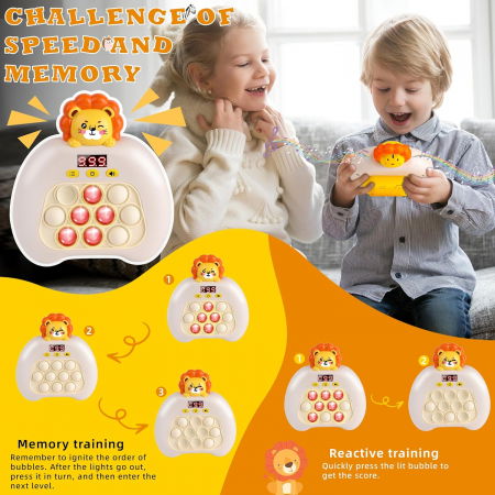 Pop it electric FiGGA®, Joc interactiv copii, 10 moduri de joc, 999 leveluri, Leu [6]