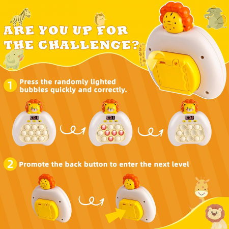 Pop it electric FiGGA®, Joc interactiv copii, 10 moduri de joc, 999 leveluri, Leu [3]