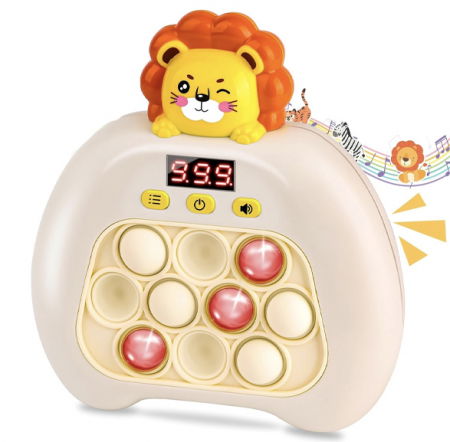 Jucarii copii - Pop it electric FiGGA®, Joc interactiv copii, 10 moduri de joc, 999 leveluri, Leu