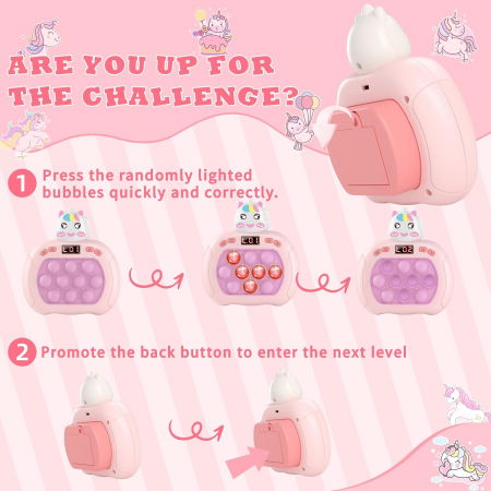 Pop it electric FiGGA®, Joc interactiv copii, 10 moduri de joc, 999 leveluri, Unicorn [3]