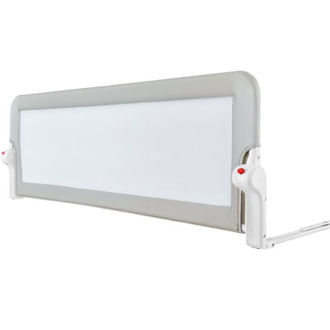 Produse copii - Protectie pat copii FiGGA®, bariera laterala margine pat 200 x 65 cm, rabatabila, Gri