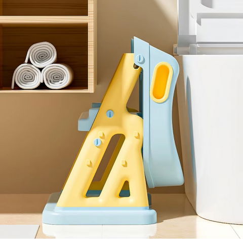 Reductor WC copii 2in1 ZAFIT® cu scara si inaltator, Pliabil, Portabil, colac suprafata de siguranta antialunecare, antiderapant, Albastru/Galben [2]