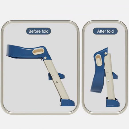 Reductor WC copii cu scara ZAFIT®, Pliabil, Portabil, colac suprafata de siguranta antialunecare, antiderapant, Albastru [4]