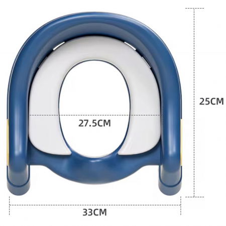 Reductor WC copii cu scara ZAFIT®, Pliabil, Portabil, colac suprafata de siguranta antialunecare, antiderapant, Albastru [9]
