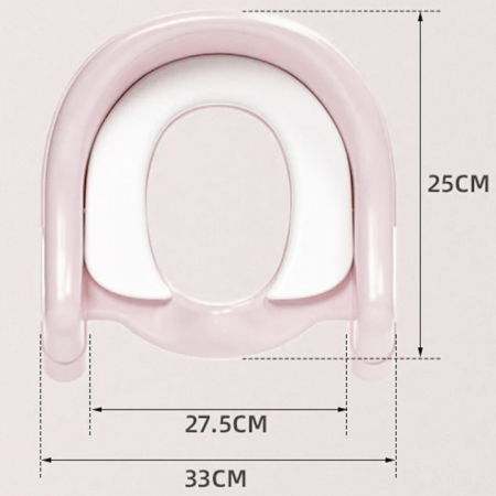 Reductor WC copii cu scara ZAFIT®, Pliabil, Portabil, colac suprafata de siguranta antialunecare, antiderapant, Roz [7]