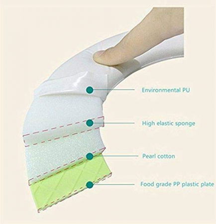 Reductor WC ZAFIT®, Portabil, capac toaleta copii, antialunecare, antiderapant, Alb/Gri [5]