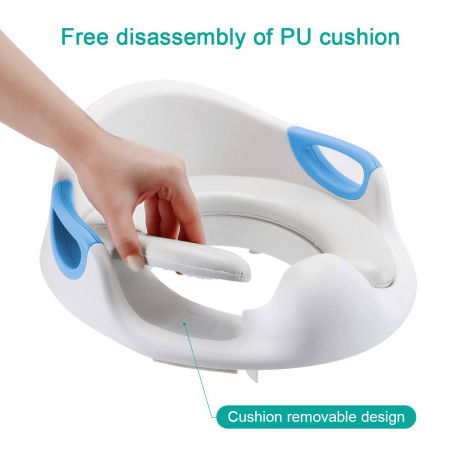 Reductor WC ZAFIT®, Portabil, capac toaleta copii, antiderapant, Alb/Albastru [2]
