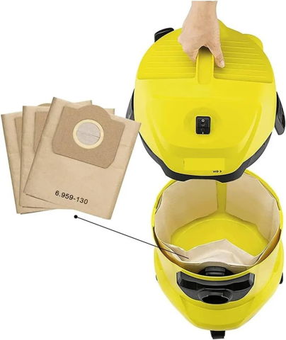 Saci aspirator Karcher WD3, SE 4001, MV3, 6.959-130.0, 2 straturi de hartie, 10 bucati [6]