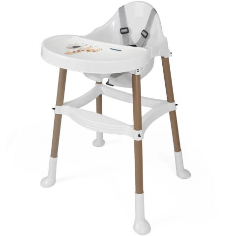 Scaune de masa bebe - Scaun de masa bebe FiGGA® HighChair, Varsta 6-48 luni, Alb/Maro