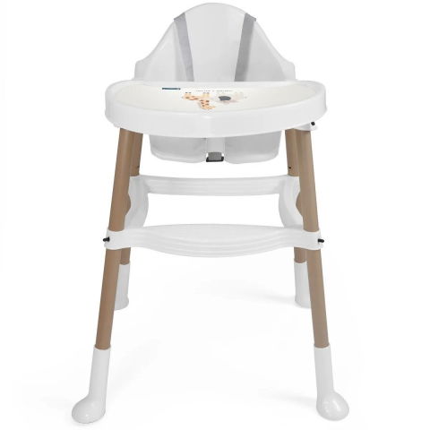Scaun de masa bebe FiGGA® HighChair, Varsta 6-48 luni, Alb/Maro [1]