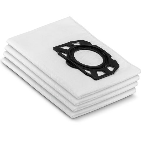 Accesorii - Set 4 saci filtranti din fleece KFI 357, 3 straturi, rezistenta ridicata, compatibili cu aspiratoarele Kärcher WD 1–3, KWD 1–3, MV 2–3, SE 4/4001/4002
