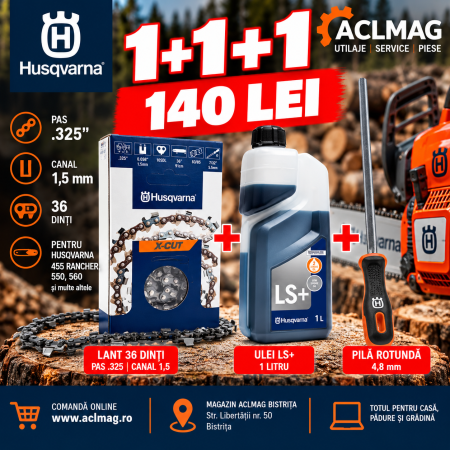 Promotii Tik-Tok - Ulei Ls+ 1buc + Lant, 36 dinti + pila 4,8 mm