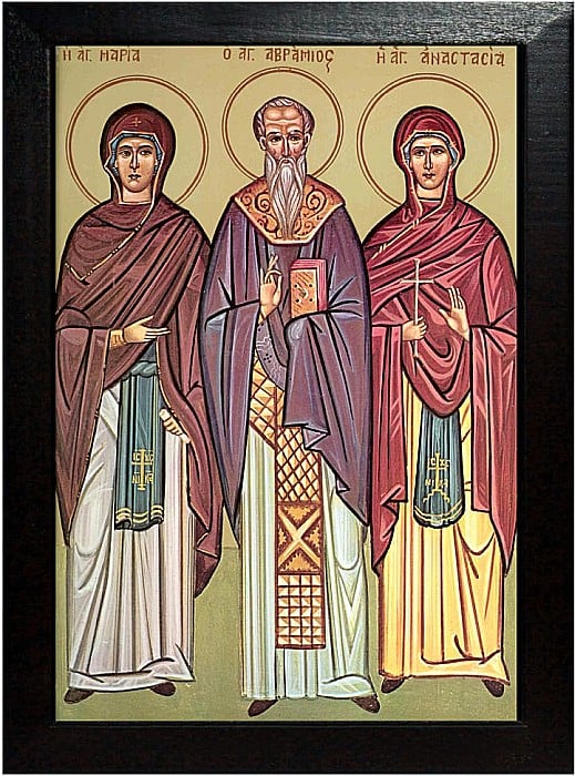 Sfântul Cuvios Avramie Sihastrul si Fericita Maria, nepoata sa [2]