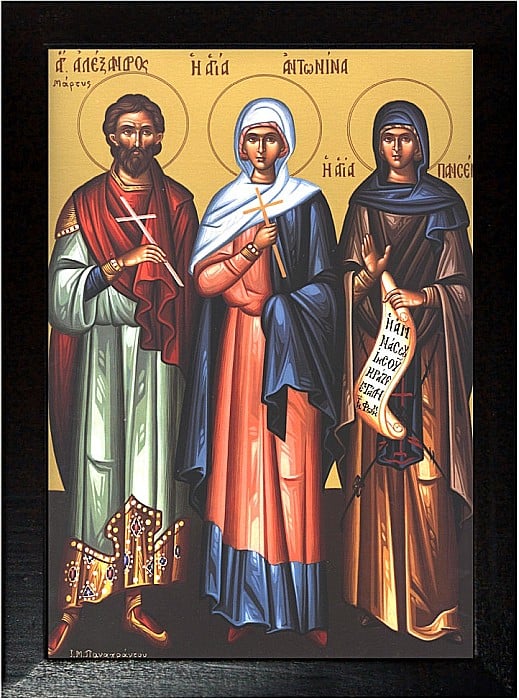 Sfantul Mucenic Alexandru, Sfanta Mucenita Antonina, Sfanta Mucenita Pansemnia [2]