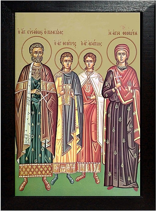 Sfantul Mucenic Eustatie Plachida, sotia Teopista, fiii Teopist si Agapie [3]
