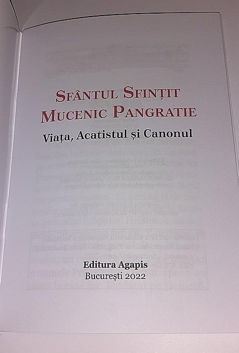 Sfantul Pangratie Viata, Acatistul si Canonul [2]