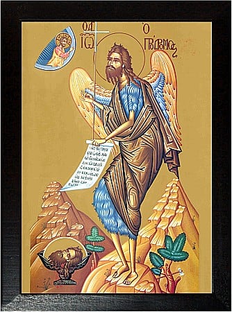 Icoane Mai - A treia aflare a Cinstitului Cap al Sfantului Ioan Botezatorul model Athos