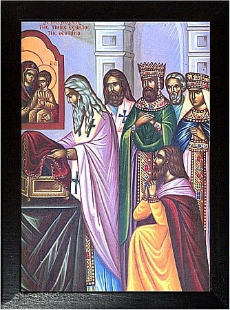 Icoane Maica Domnului - Asezarea vesmantului Nascatoarei de Dumnezeu in Vlaherne