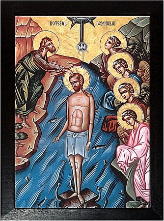 Icoane Iisus Hristos - Botezul Domnului, model bizantin