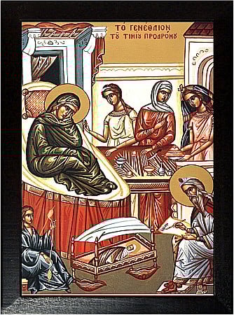 Icoane Iunie - Nasterea Sfantului Ioan Botezatorul (Sanzienele), model Athos