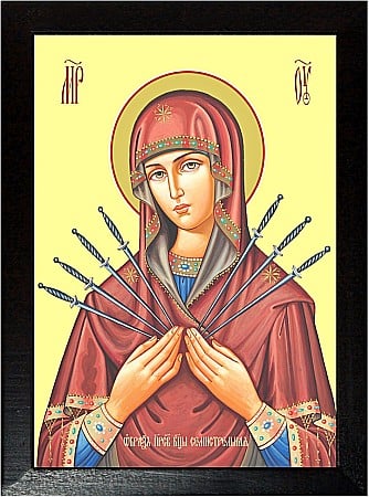 Icoane Maica Domnului - Maica Domnului cu "Sapte Sageti" Imblanzirea inimilor impietrite
