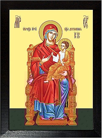 Icoane Maica Domnului - Maica Domnului Imparateasa Derjavnaya, cu pruncul, pe tron