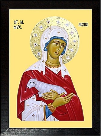 Icoane Ianuarie - Sfanta Agnia din Roma, vindecatoarea bolilor fara leac