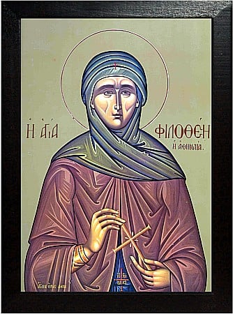 Icoane Februarie - Sfanta Cuvioasa Filoteea model Athos