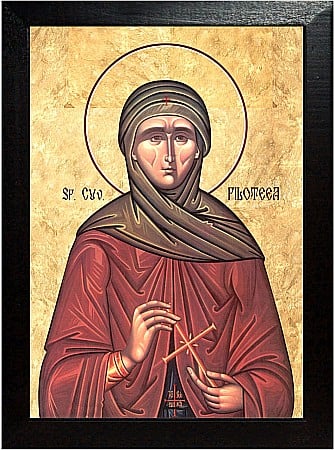 Icoane Februarie - Sfanta Cuvioasa Filoteea model bizantin