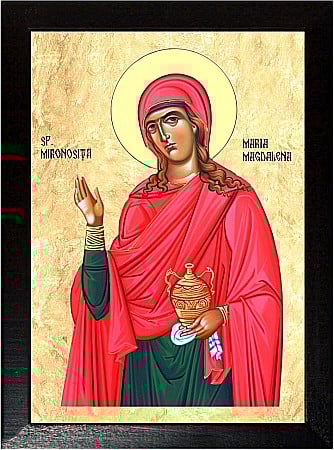 Icoane Iulie - Sfanta Mironosita Maria Magdalena, cea intocmai cu Apostolii