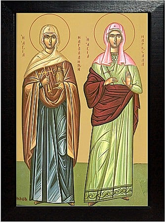 Icoane Iulie - Sfanta Mironosita Maria Magdalena, Sfanta Mucenita Marcela model Athos