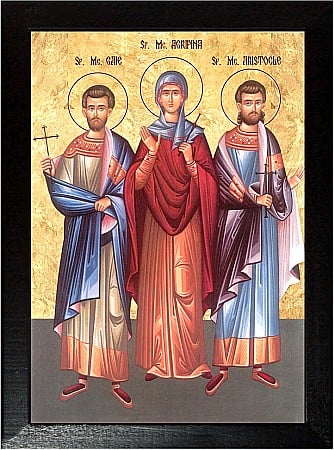 Icoane Iunie - Sfanta Mucenita Agripina, Sfantul Mucenic Gaie, Sfantul Mucenic Aristocle