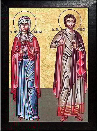 Icoane Martie - Sfanta Mucenita Claudia, Sfantul Mucenic Miron