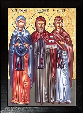 Icoane Iunie - Sfanta Mucenita Fevronia, Sfantul Cuvios Dionisie, Sfanta Mucenita Livia
