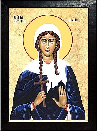 Icoane Decembrie - Sfânta Muceniță Iuliana din Nicomidia