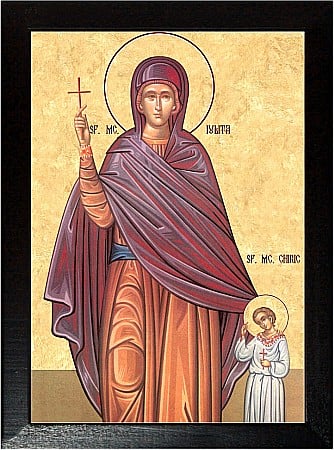 Icoane Iulie - Sfanta Mucenita Iulita si Chiric pruncul ei