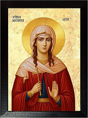Icoane Decembrie - Sfânta Muceniță Lucia, fecioara, cea a vederii si a oftalmologilor